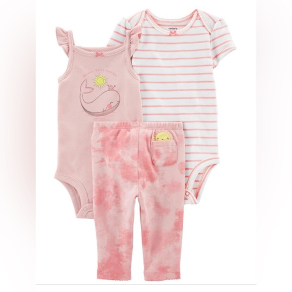 Baby 3-Piece Tie-Dye Outfit Set